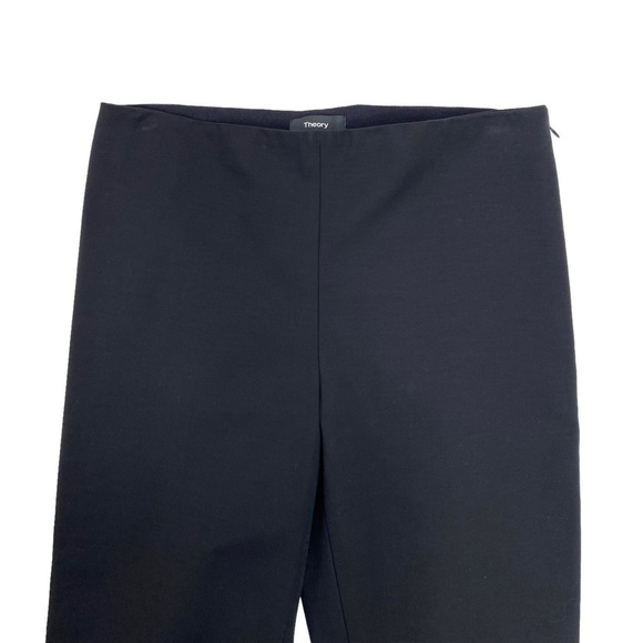 THEORY Snap Leggings Double Stretch Pants In Black Size 8 New with Tag - Picture 3 of 9